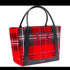 Victoria's Secret Red Plaid Limited Edition Large 2020 Holiday Tote Bag